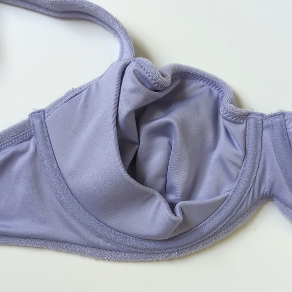 Victoria's Secret Essential Terry Cloth Wicked Bikini Swim Top Lilac Purple 36C - Picture 9 of 13